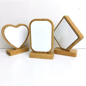 Bamboos Sublimation Blank Photo Frame Frames and Mouldings Sided Wood Love Heart Round