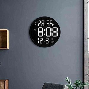 Digital Electronic LED Wall Clock CN(Origin) Luminous Large Temperature