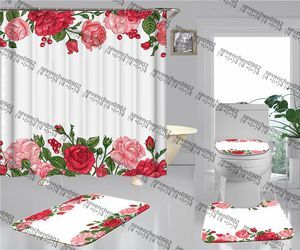 Home Durable Shower Curtains Sets Anti Polyester