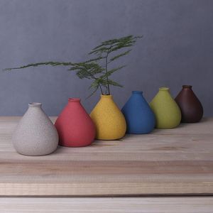 Vases Creative Ceramic Vase Modern Retro Colored Sand