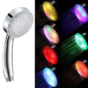 Changing Automatic self LED Lights ABS Single Round Head Bath