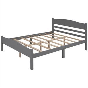 Platform Bed with Horizontal Strip Support Beds