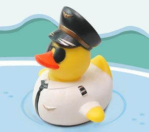 Bath Duck Toy Shower Water ECO Friendly Creative Pilot Style Rubber Baby Funny