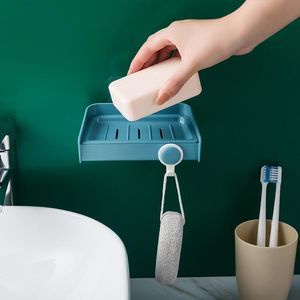 Soap Rack No Drilling Non With Hook pp Excrete Box Shelf Plastic Holder Bathroom