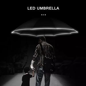 Automatic Reverse Umbrella Led Luminous CN(Origin) Strong Rain Men Car