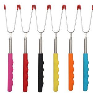 5pcs/set Durable BBQ Forks Easy Silicone Marshmallow Roasting Sticks Outdoor BBQ