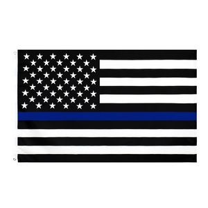 3x5Fts 90cmx150cm Law Enforcement Officers Polyester thin blue line line Flag BlueLine USA Police