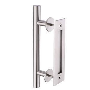 KIN MADE Stainless steel Sliding Stainless-Steel Flush Pull199q Stainless steel Sliding Barn Door