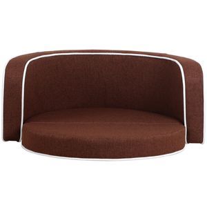 30 Brown Round Pet Sofa, the Edges Curved Appearance