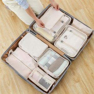 7/8 PCS Travel Storage Bag Packing Cube Bags224k as pic