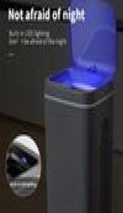 Intelligent Trash Can Automatic Sensor Automatic Sensor Dustbin Electric Waste Bedroom Kitchen Bathroom Wood