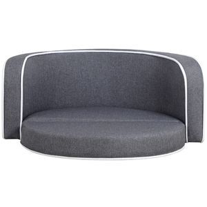 30 gray Round Pet Sofa the Edges Curved Appearance