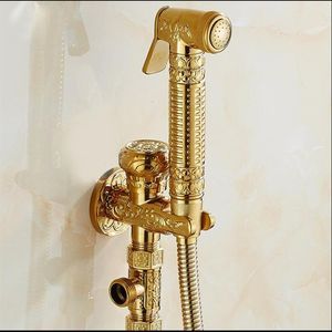 Vidric Bathroom Brass Gold Bidet as pic Holder