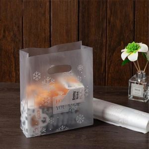 50pcs Snowflake Plastic Gift Bag as pic