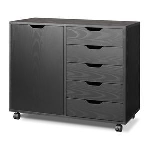 Bedroom Furniture 5 Wood Dresser 30.8&quot;W x 15.8&quot;D x 25.5&quot;H Door Mobile Storage Cabinet Printer