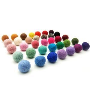 30mm Woolen Felt Balls Ornaments Pom Poms Needle Wool Round-brilliant-shape