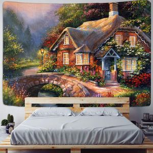 Tapestries Christmas Decoration Fairy Tale Nature Christmas Decoration Fairy Tale House mandala