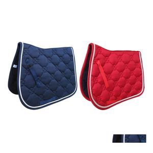 Pad Portable Fabric Lining Breathable Horse Saddle Pad Riding Supplies Drop Delivery