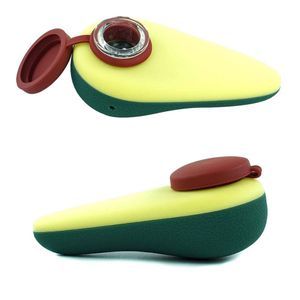 3.9&#039;&#039; silicone Avocado pipes food pipes food grade smoking tobacco 3.9&quot;*2.1&quot; tobacco pipe whole factory