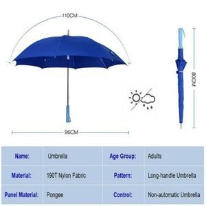 Cool Umbrella With LED Features 8 Rib Light Transparent Nylon