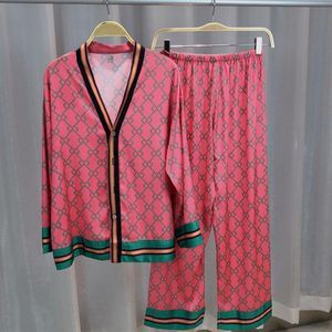 Thin Silk Sleepwear Long Sleeves Suit230v