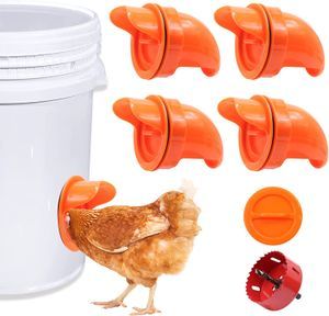 DIY Chicken Feeder  4 Ports/Set Chicken Coop Rain