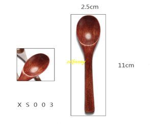200pcs/lot 10cm 11cm 15cm 16cm Kids Tableware Cream Wood Spoon Children Kids Wood