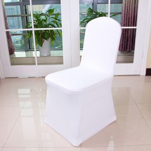 1Pcs Cheap Universal Wedding White funda silla elastica Dining Party Lycra Polyester Spandex Chair