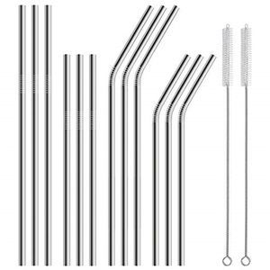 Stainless Steel Drinking Straws Reusable Straight 