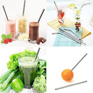 Drinking Straws 1000pcs/lot Stainless Steel as pic Bend Metal