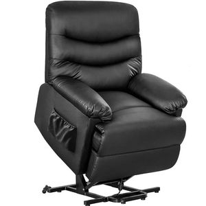 US Stock Orisfur. Power Recliner 20 Black PU leather Chair