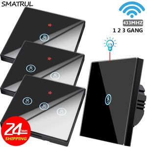 SMATRUL 1 2 3 gang Glass Screen Switches