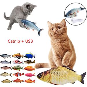 Cat Toys Fish Toy Electric Kitten USB as pic