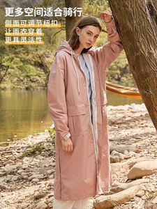 Raincoats Hooded Adult Raincoat Travel Windbreaker Breathable Casual Pink Women Poncho Korean Yagmurluk Outdoor Product DK50RT