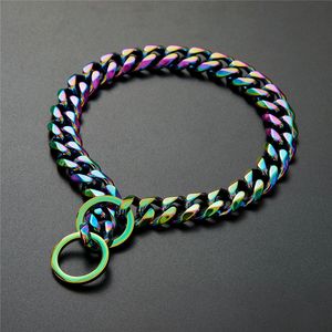 Classic Colorful Electroplated Dog Collars Fashion Collars Metal Chain