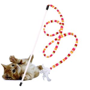 Cat Toys Interactive Toy Stick Feather Wand as pic