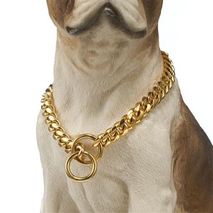 Luxury Cat Dog Chain Collars Fashion Steel Cuban Gold Cats Dogs