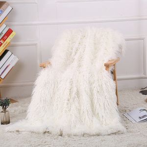 Leisure Living Room Blankets Office Solid Color Imitation Beach Wool Portable
