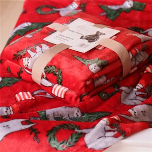 Cute Christmas Printed Blanket Autumn Hand Wash Blanket Autumn Winter Thick Flannel
