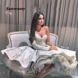 One Shoulder Lace Prom Dress Robe Robe de Soiree Long Sleeve Evening Party A-Line