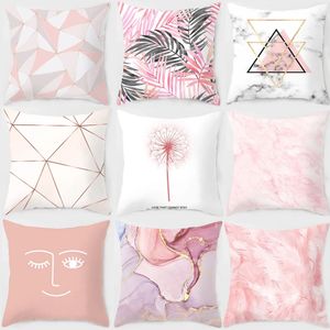 Pink Pillow Case Polyester Peachskin Pillow Case Polyester Peachskin Soft Cushion Flax