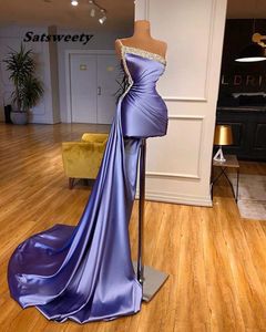 Long Evening Dress 2021 One Shoulder Dubai Lace Dresses