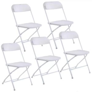 US STOCK New Plastic Folding Chairs Chairs Wedding Party Event Other Festive & Party Supplies