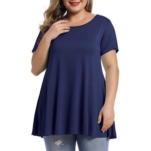 Women Summer Short Sleeve Solid Size No Short Sleeve Solid Casual Blouse Tee