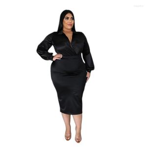 Tracksuits Women&#039;s Plus Size L-5XL Winter 2022 Large Women Clothing Skirt Two Piece Sets Long Sleeve V Neck Club Sexy Suits Wholesale
