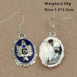 and the United States strength Circle angel pendant earrings