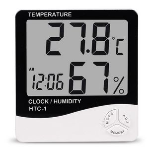Digital Thermometer Hygrometer Indoor Weather Home Black