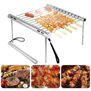 Portable Stainless Steel BBQ Grill Home Park Use as pic